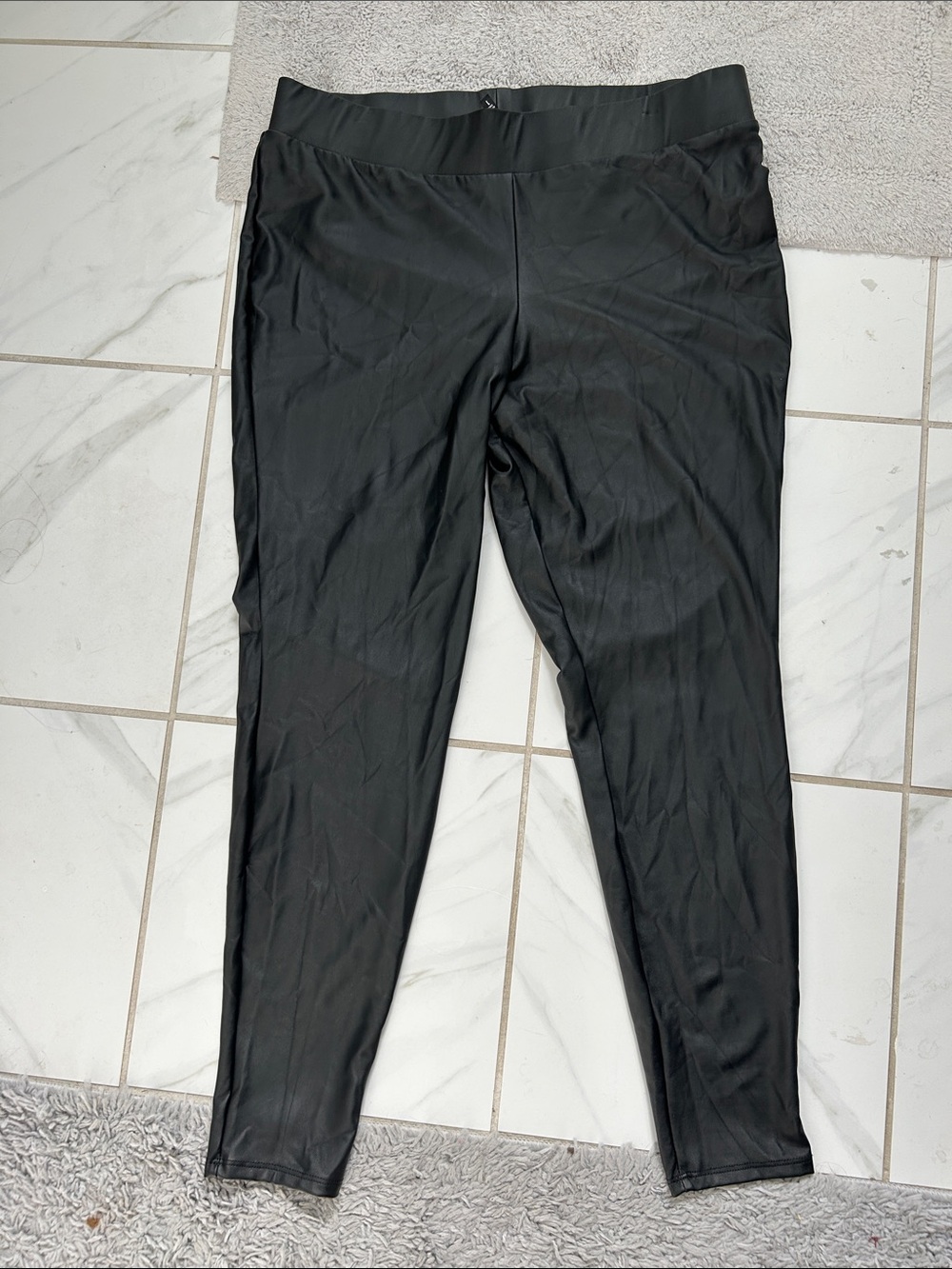 torrid Black Stretch pleather Leggings with Wide Waistband